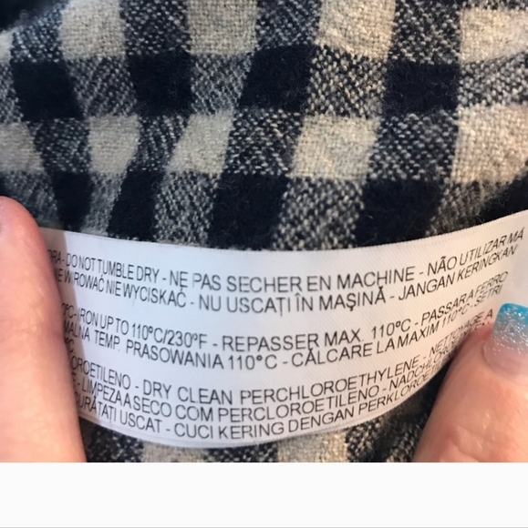 Zara Basic Tunic Black and Tan Checkered Size Medium Women's - Picture 11 of 11